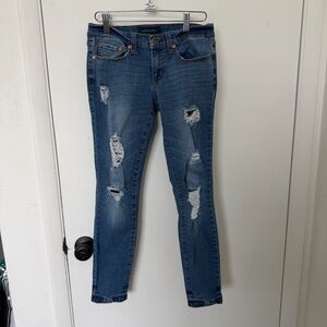 Aeropostale Flex Effects Low Rise Distressed Women's Skinny Denim Jeans